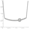 14k White Gold 1/2 carat Lab Grown Diamond VS/SI+ G+ 18 inch Fashion Bar Necklace