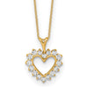 Gold Lab Grown Diamond Heart Necklace