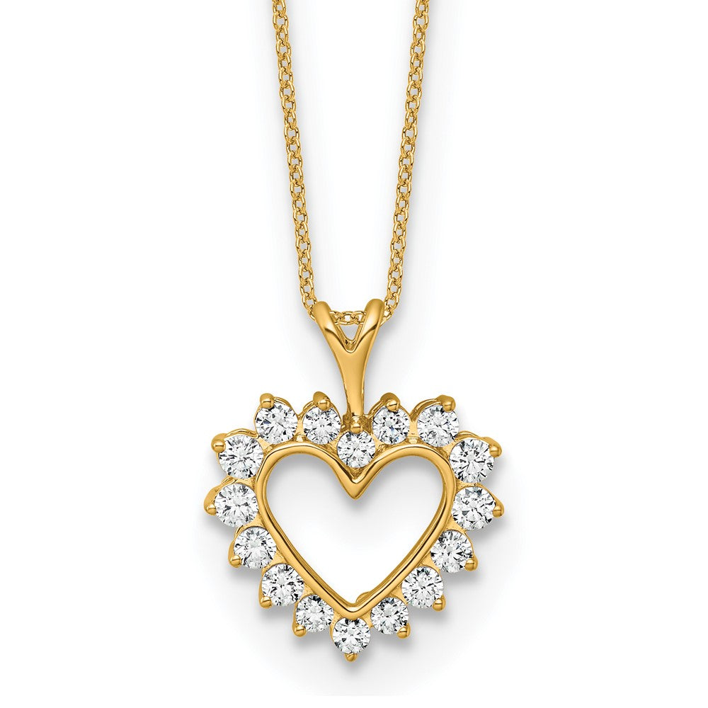Gold Lab Grown Diamond Heart Necklace