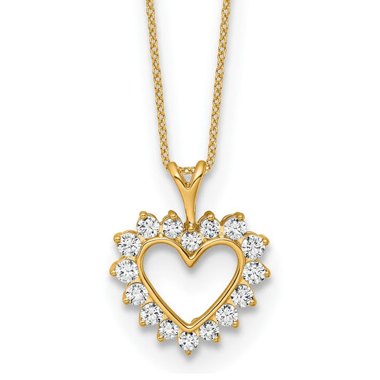 Gold Lab Grown Diamond Heart Necklace