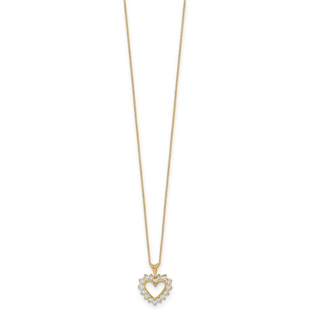 Gold Lab Grown Diamond Heart Necklace