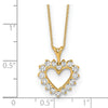 Gold Lab Grown Diamond Heart Necklace
