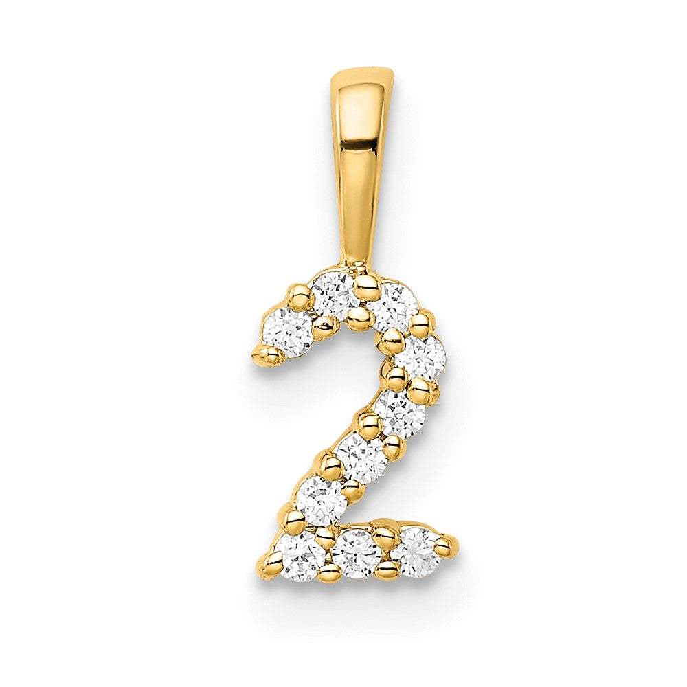 Diamond Number Pendant