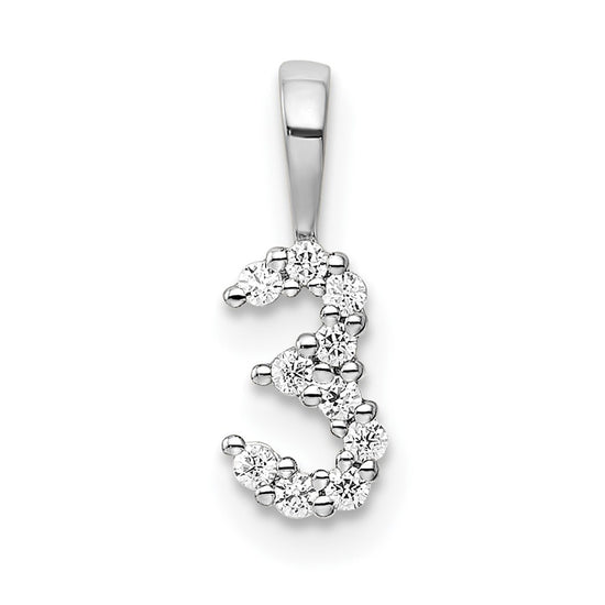 Diamond Number Pendant