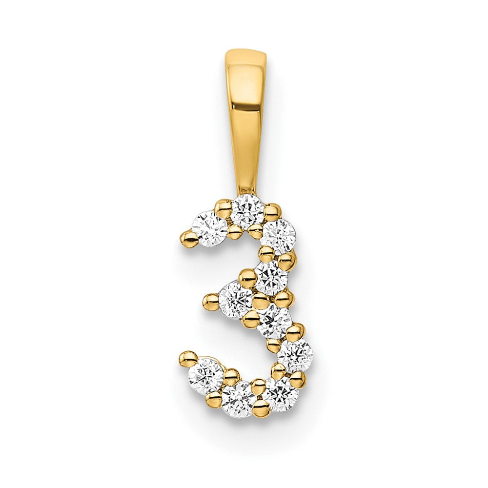 Diamond Number Pendant