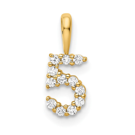 Diamond Number Pendant