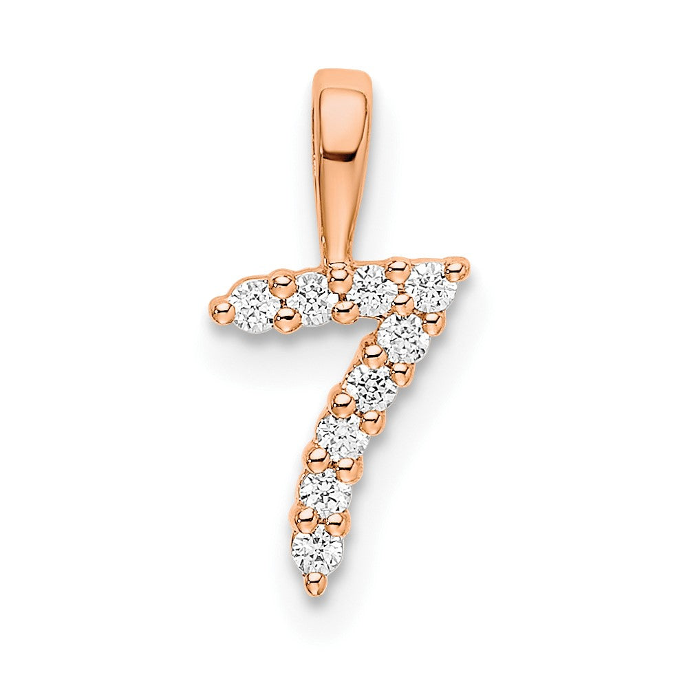 Diamond Number Pendant