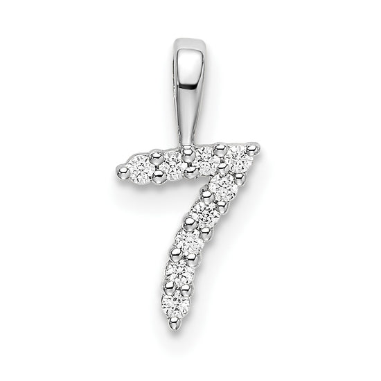 Diamond Number Pendant