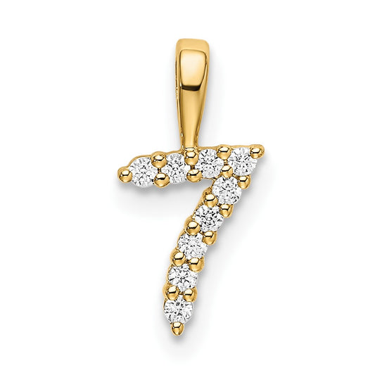 Diamond Number Pendant