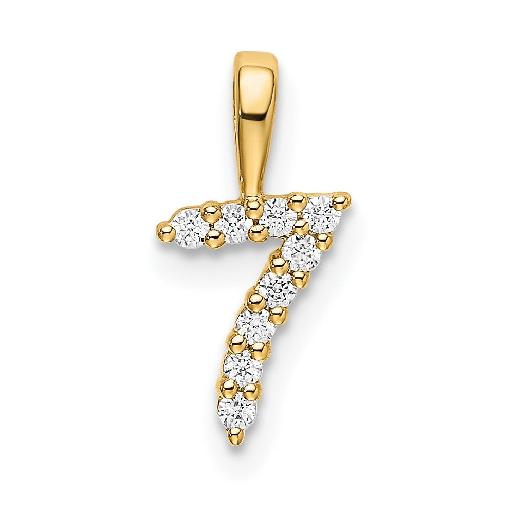 Diamond Number Pendant
