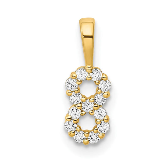 Diamond Number Pendant
