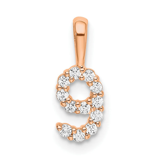 Diamond Number Pendant