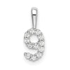 Diamond Number Pendant