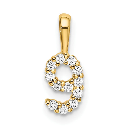 Diamond Number Pendant