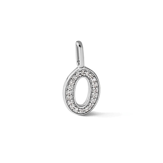 Diamond Initial Dog Tag Charms