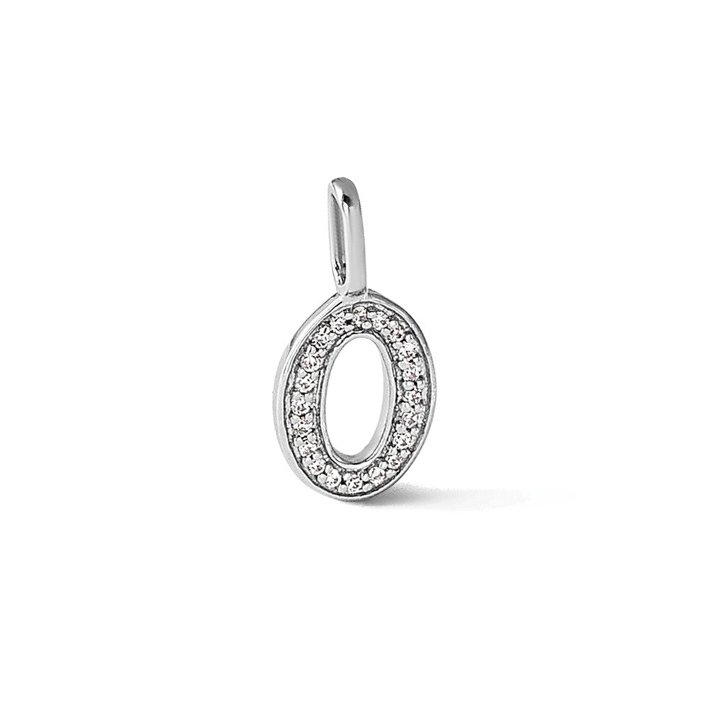 Diamond Initial Dog Tag Charms