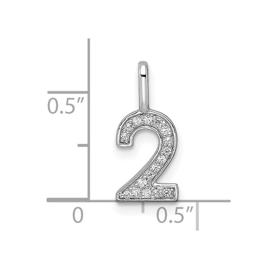 Diamond Number Pendant