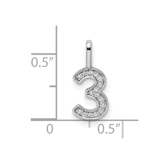Diamond Number Pendant