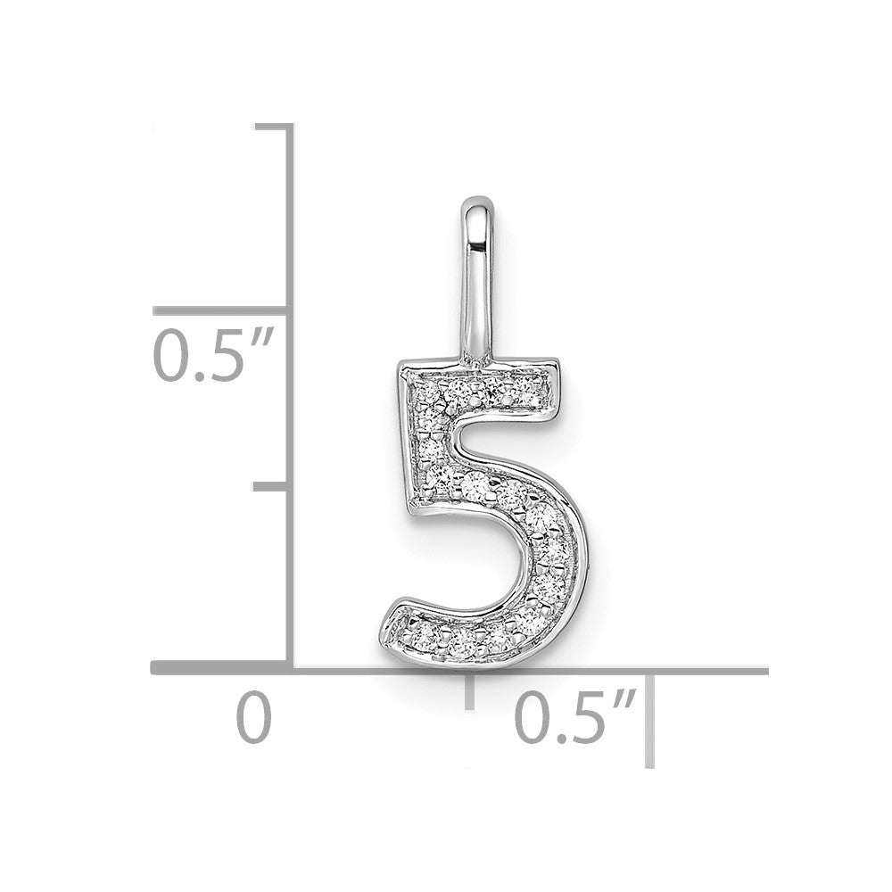 Diamond Number Pendant