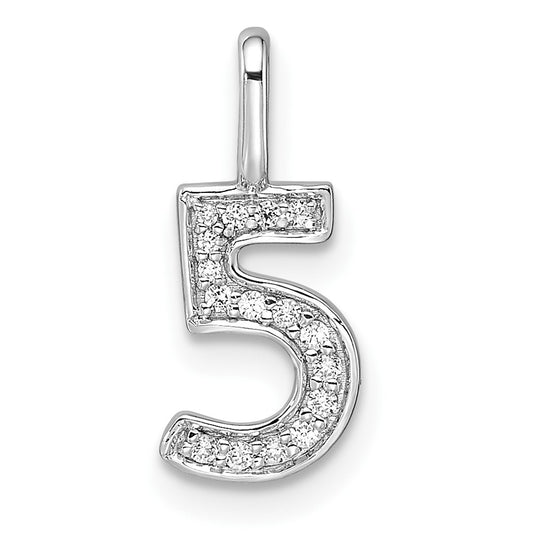Diamond Number Pendant