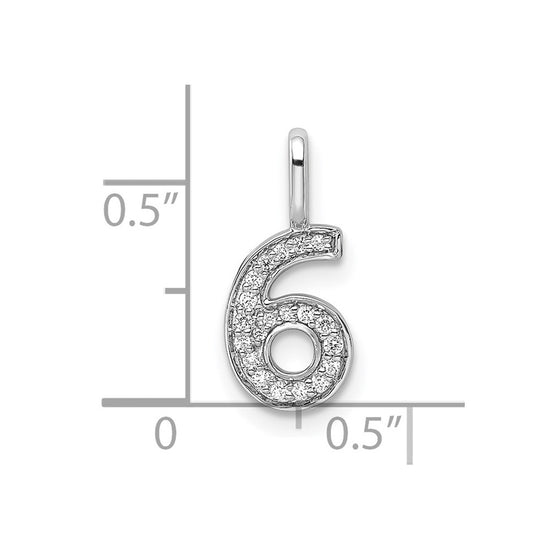 Diamond Number Pendant