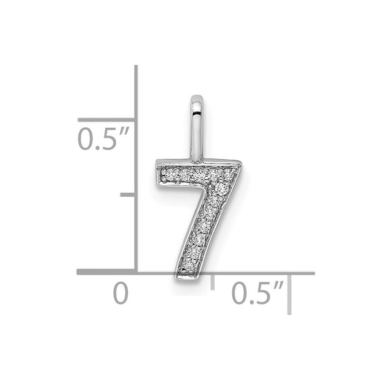 Diamond Number Pendant