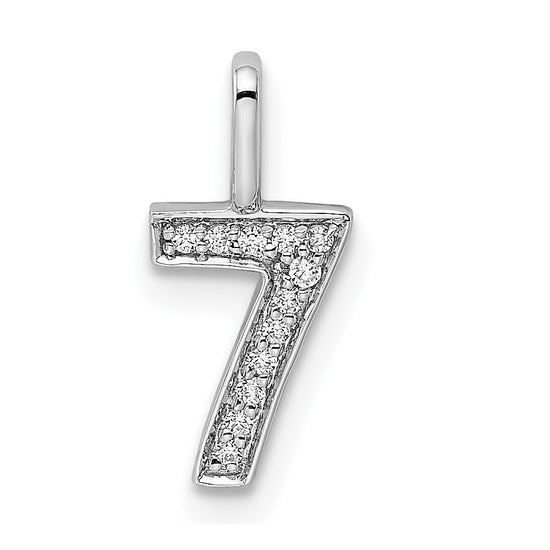 Diamond Number Pendant