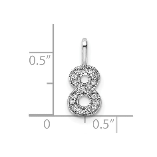 Diamond Number Pendant