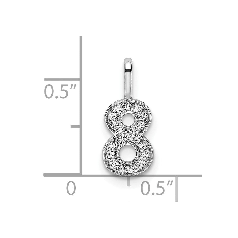 Diamond Number Pendant