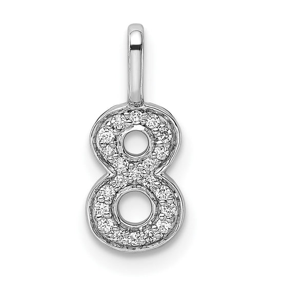 Diamond Number Pendant