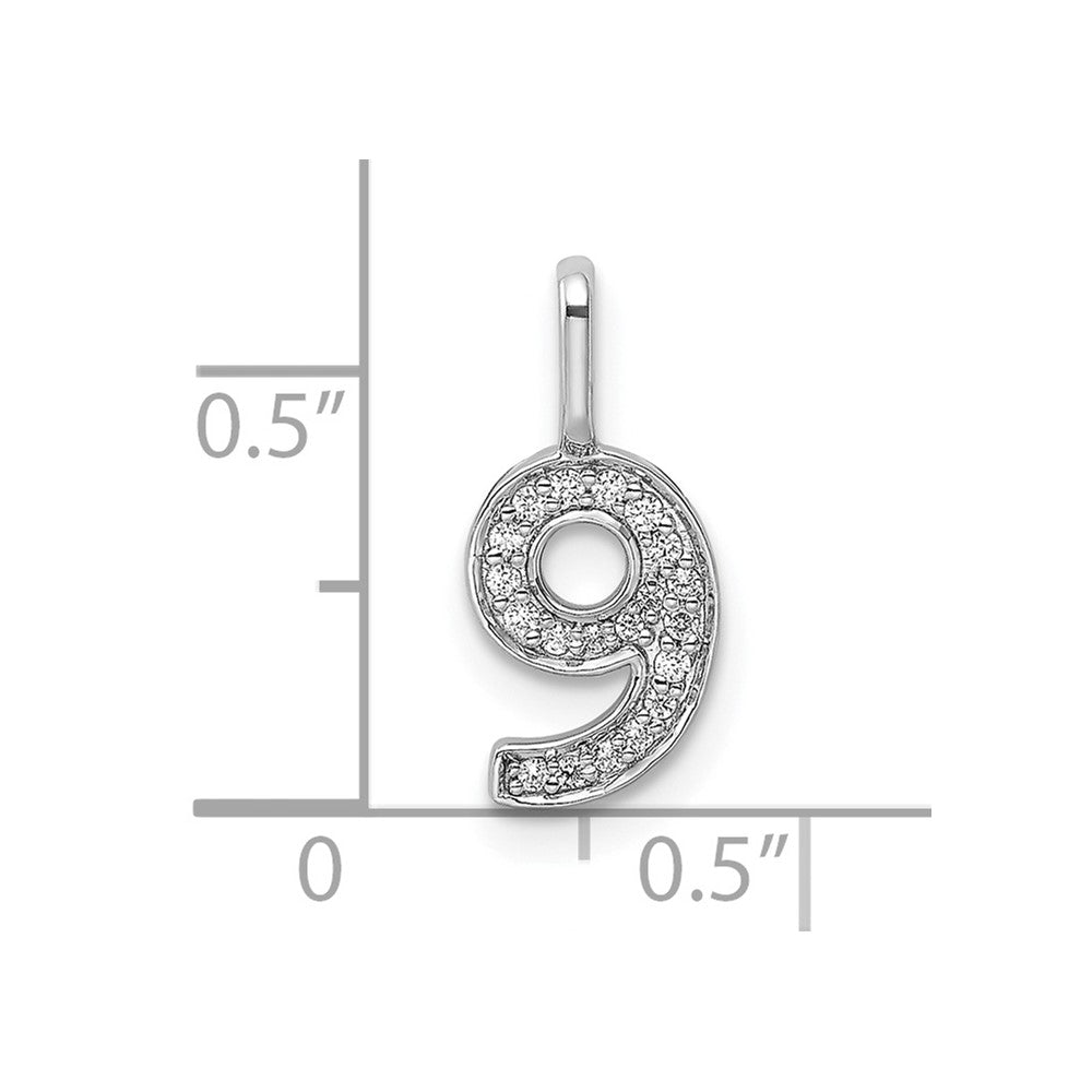 Diamond Number Pendant