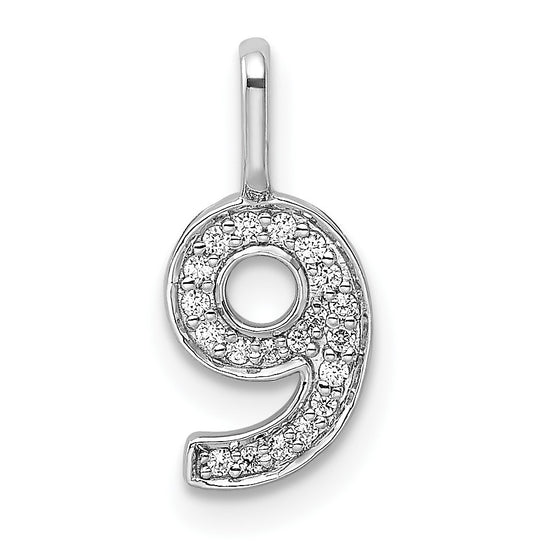 Diamond Number Pendant
