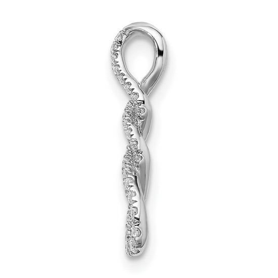 Gold Polished Diamond Slide Pendant