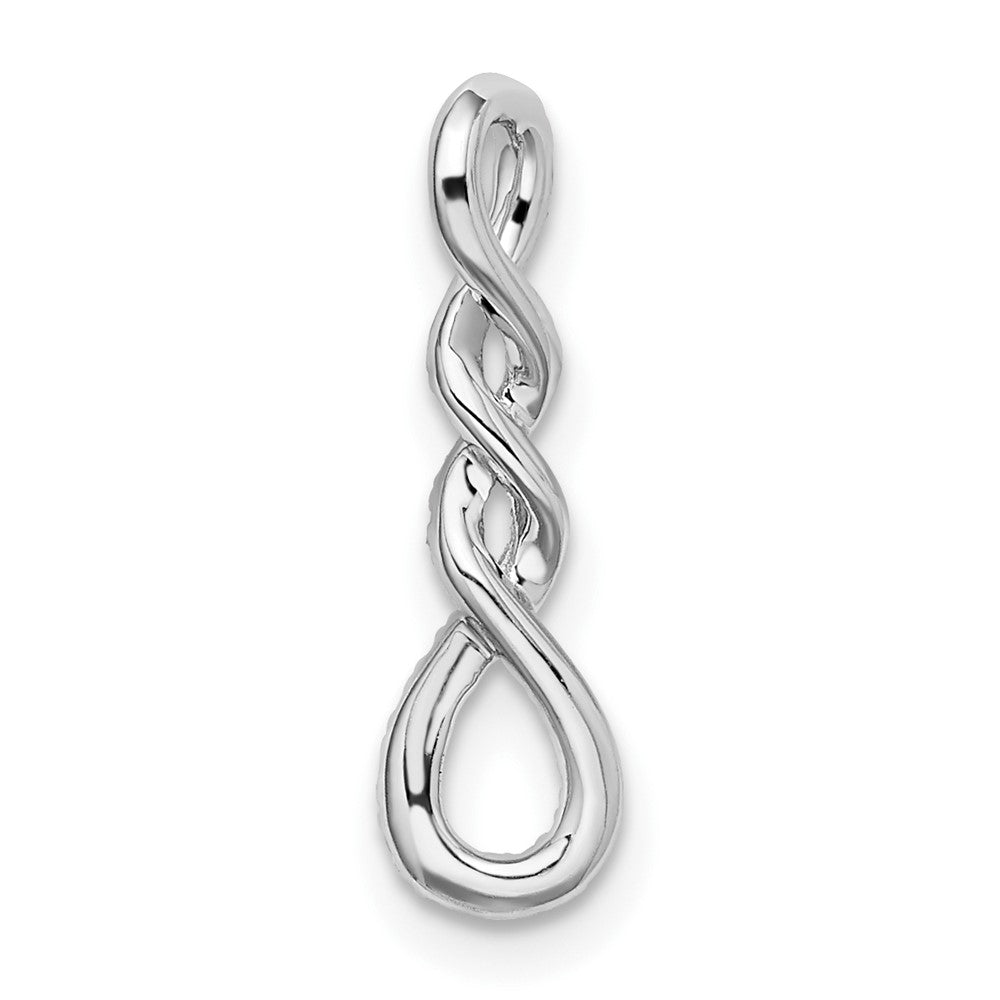 Gold Polished Diamond Slide Pendant