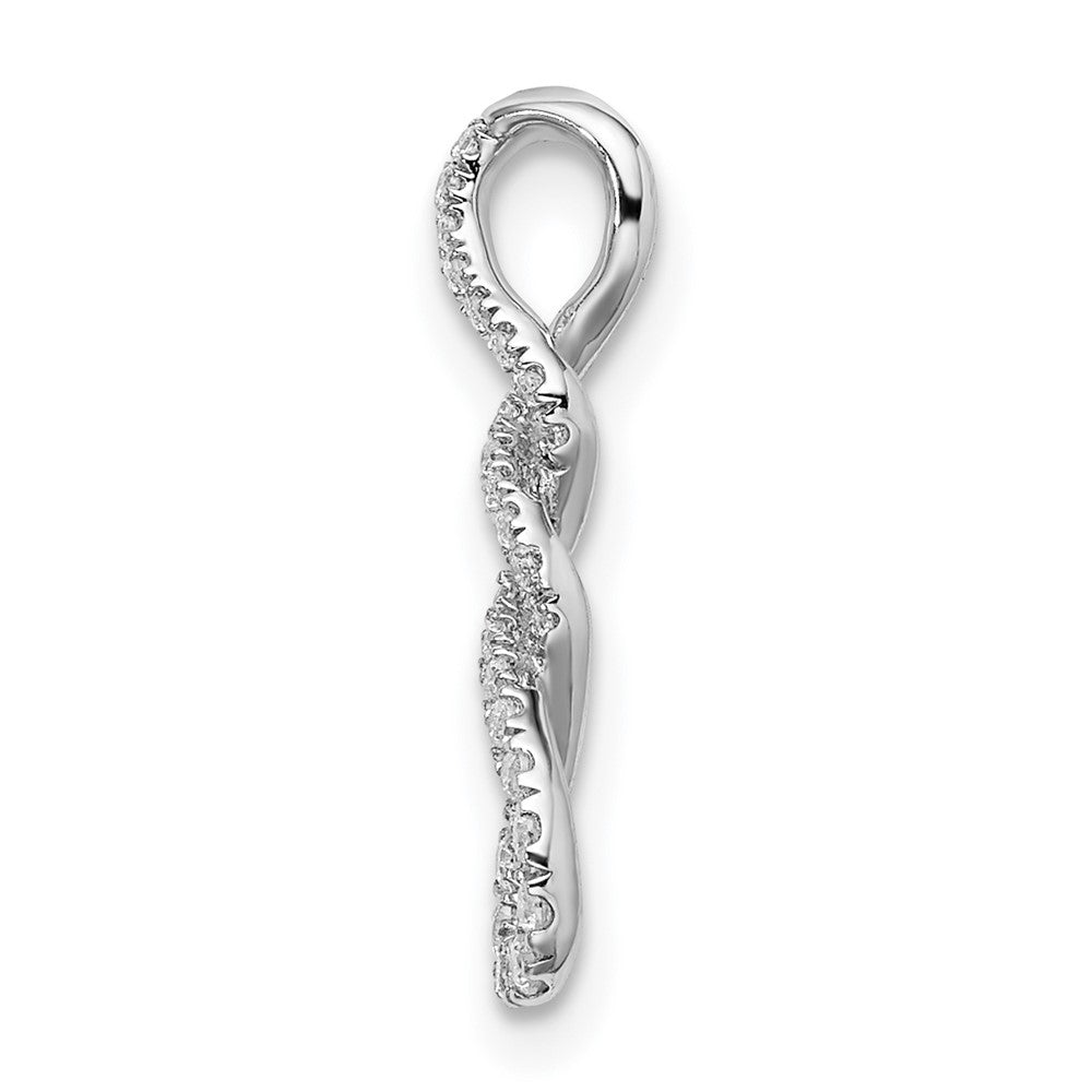Gold Polished Diamond Slide Pendant