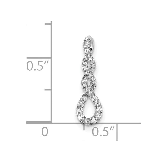Gold Polished Diamond Slide Pendant