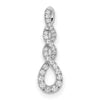 Gold Polished Diamond Slide Pendant
