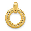 14k Polished 1/4 carat Diamond Circle Chain Slide