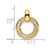 14k Polished 1/4 carat Diamond Circle Chain Slide