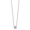 14k White Gold 1/5 carat Lab Grown Diamond VS/SI+ G+ Complete 18 inch Necklace