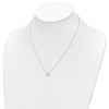 14k White Gold 1/5 carat Lab Grown Diamond VS/SI+ G+ Complete 18 inch Necklace