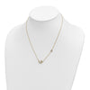 14k Polished 1/5 carat Diamond Moon and Stars 18 inch Necklace