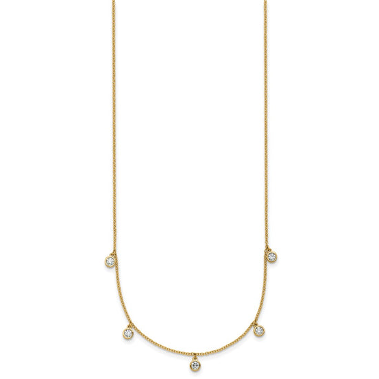 Gold 5 Station Diamond Necklace