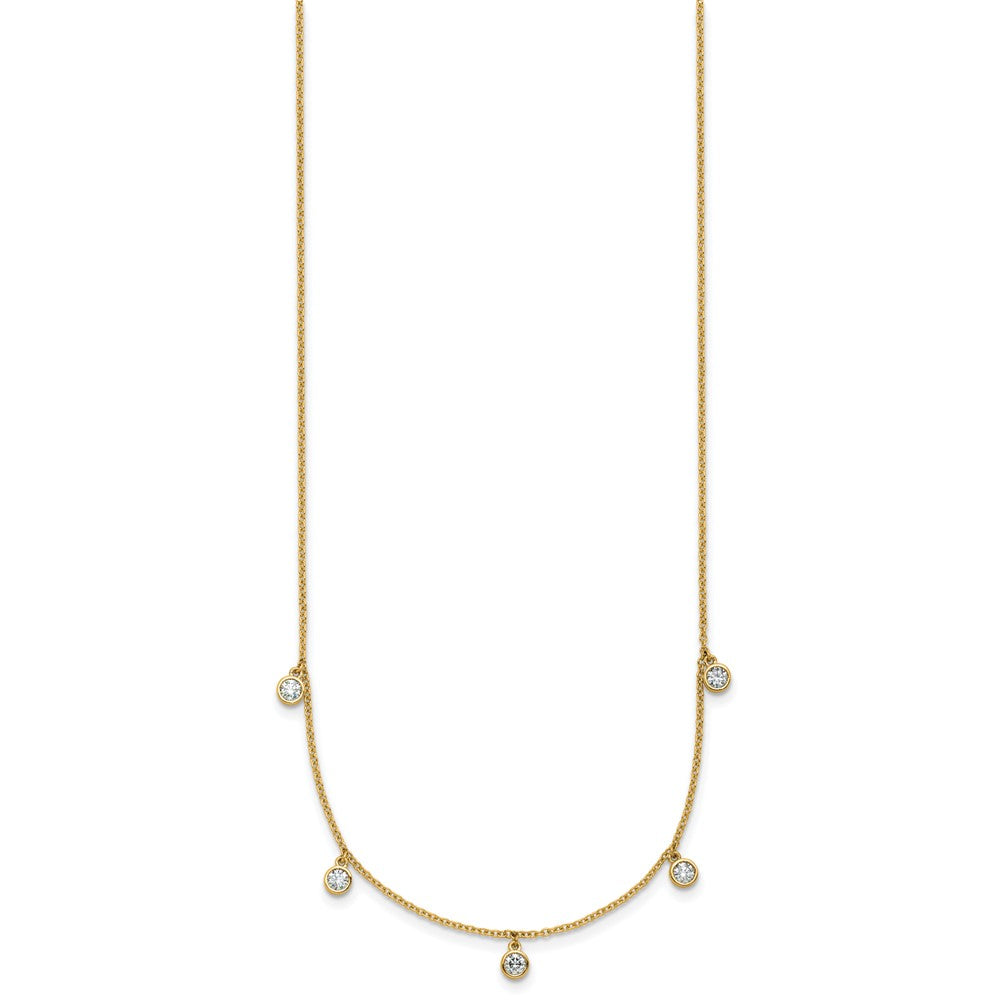 Gold 5 Station Diamond Necklace