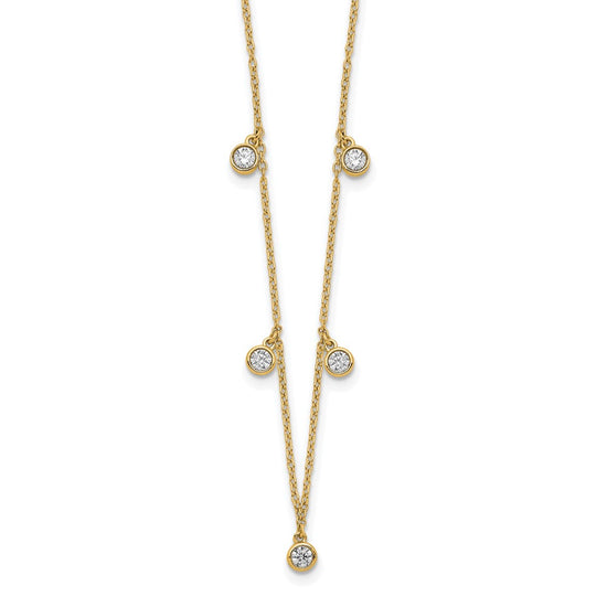 Gold 5 Station Diamond Necklace