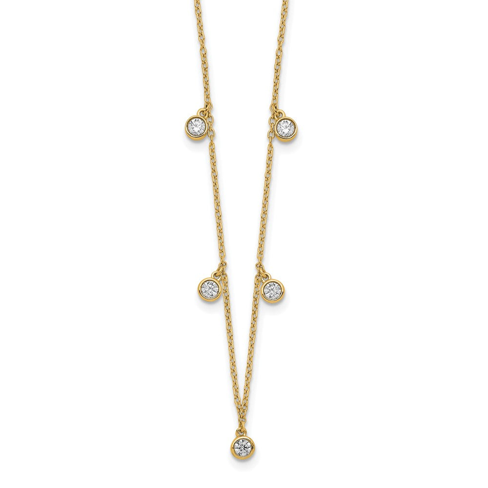 Gold 5 Station Diamond Necklace