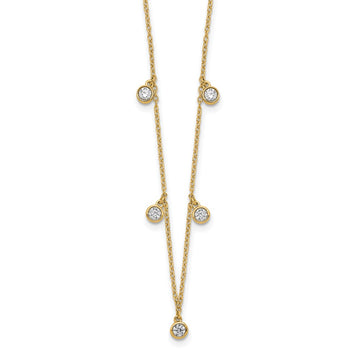 Gold 5 Station Diamond Necklace