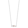 14k Two-tone 1/20 carat Diamond Hearts on Arrow 18 inch Necklace