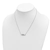14k Two-tone 1/20 carat Diamond Hearts on Arrow 18 inch Necklace