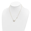 14k Polished 1/6 carat Diamond Butterfly 18 inch Necklace